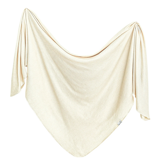 Swaddle Blanket -Moonstone Rib Knit