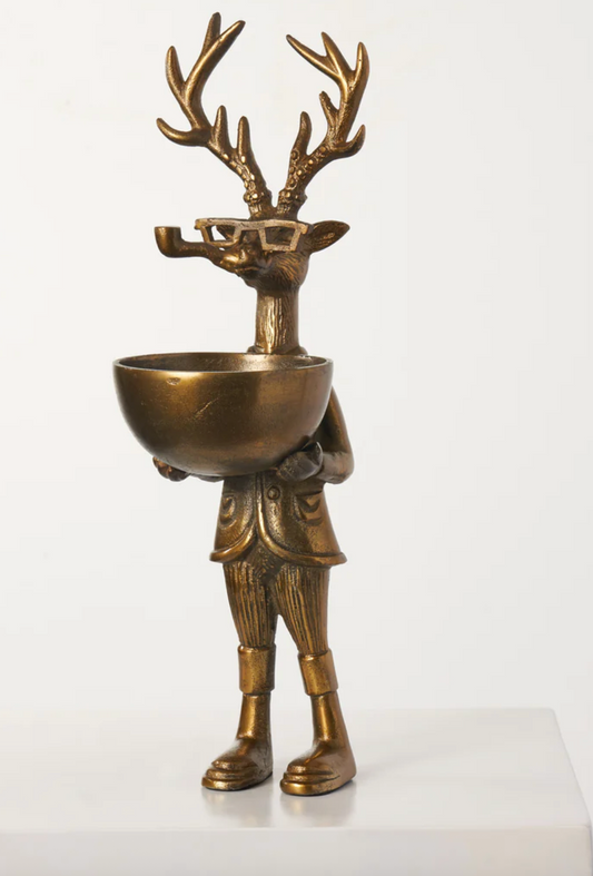 Frankie the Stag- Brass Dish Stands