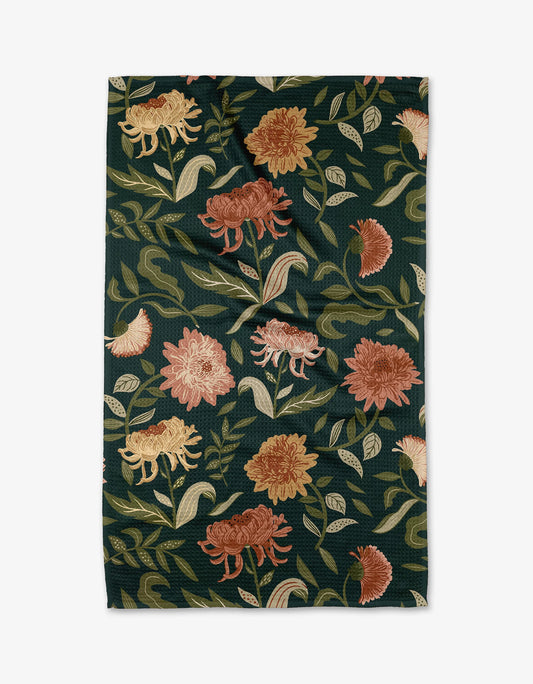 Kitchen Tea Towel - Chrysanthemums In November