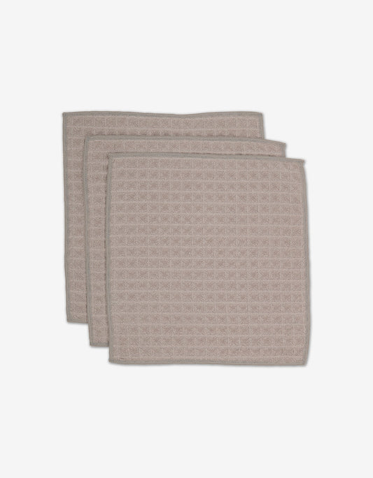 Taupe Waffle Washcloth Set