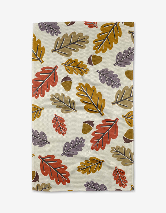 Retro Leaves Tea Towel