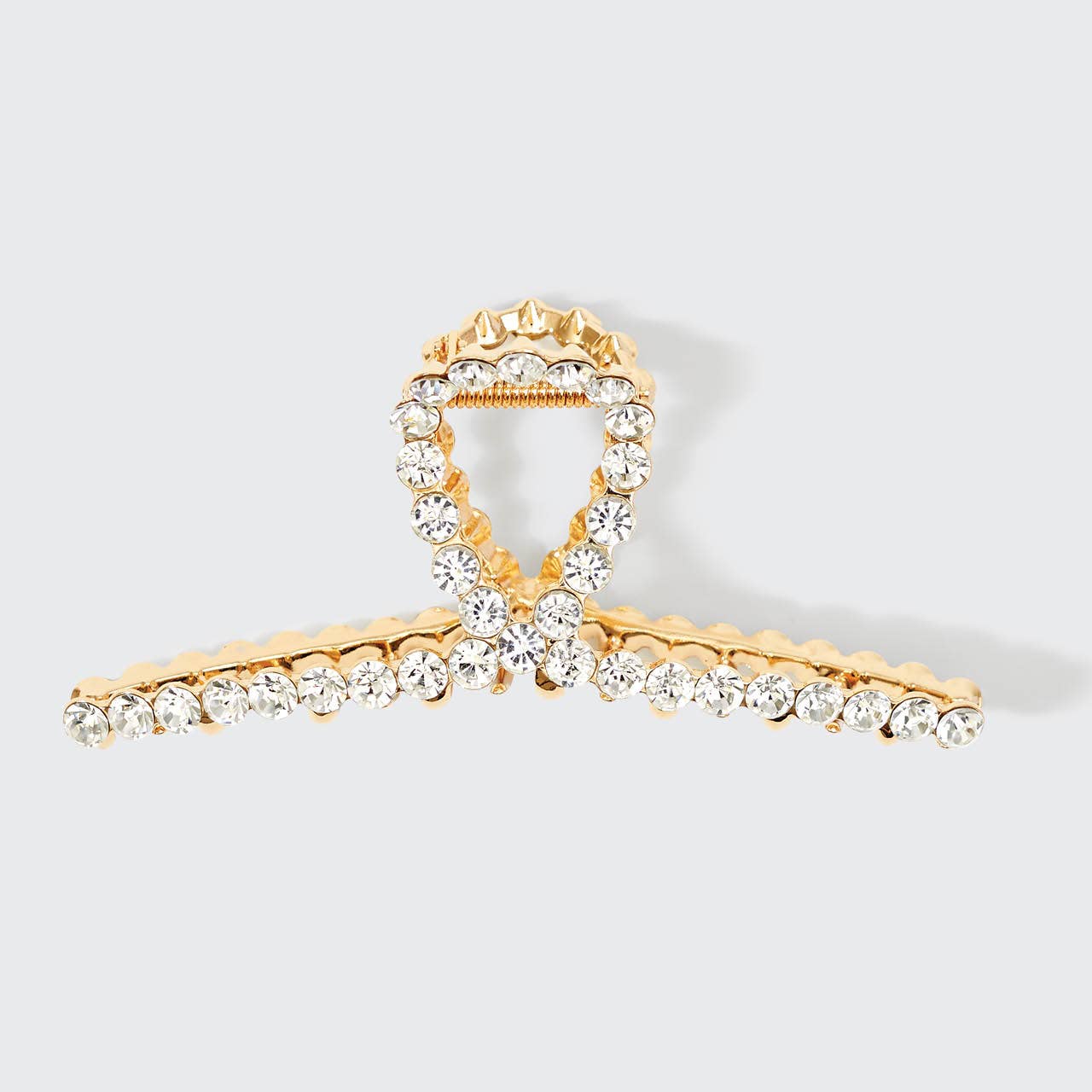 Metal Rhinestone Loop Claw Clip|  Gold