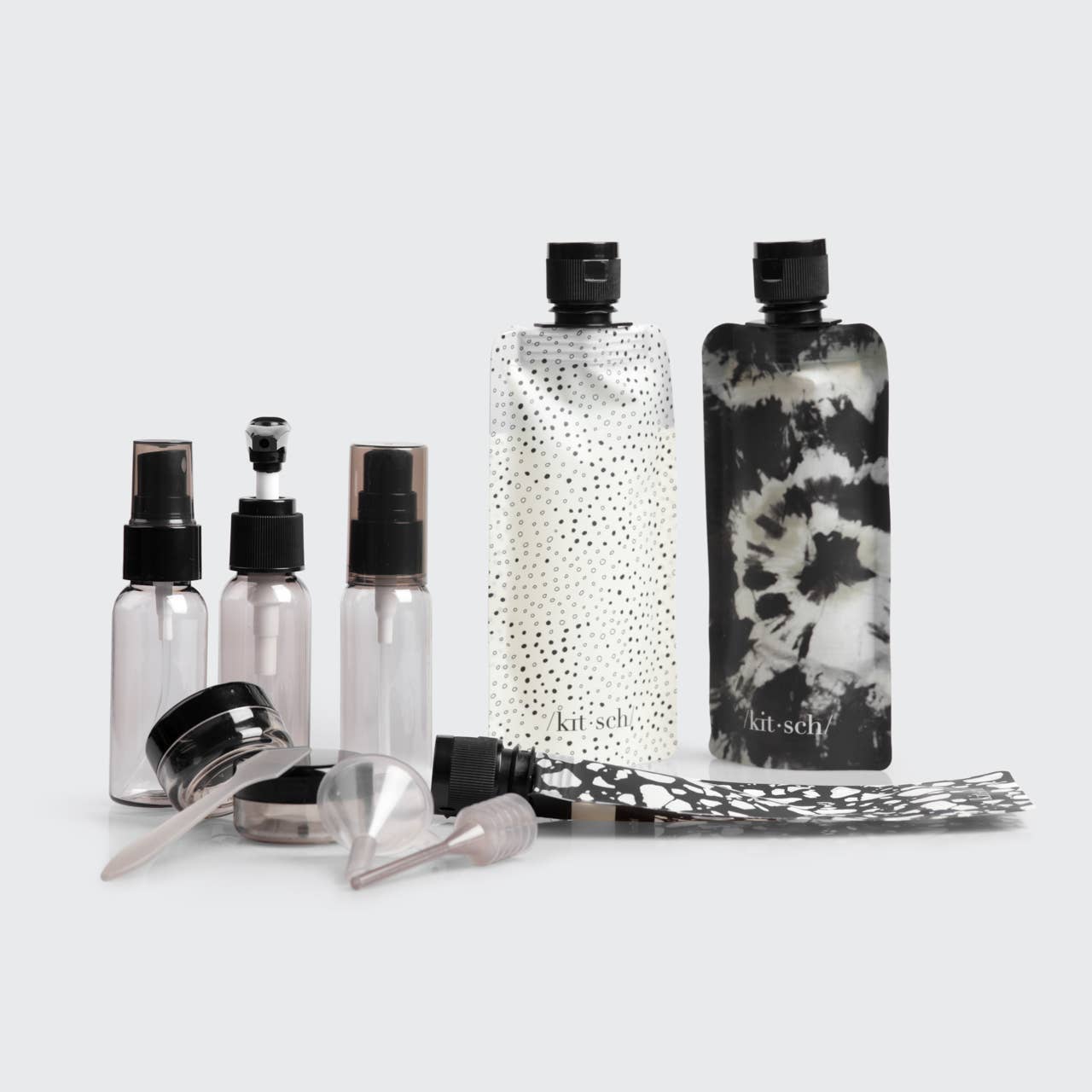 Refillable Ultimate Travel | 11pc Set - Black & Ivory