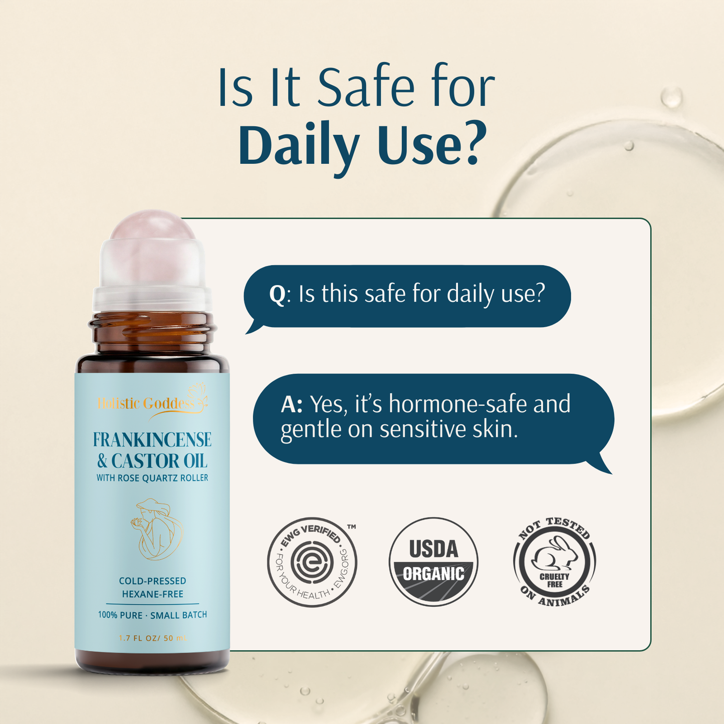 Organic Castor Oil Roll-on With Frankincense