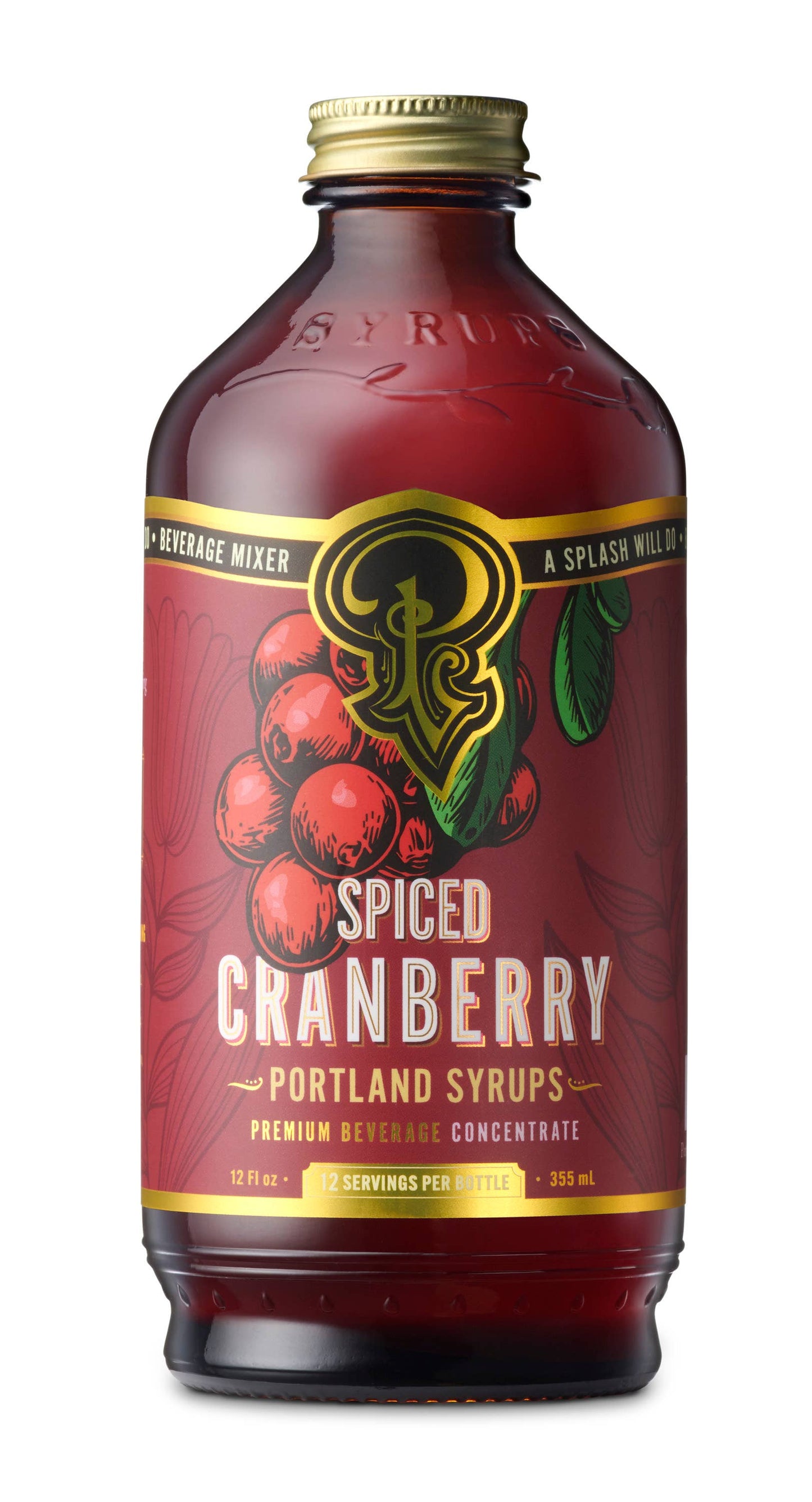 Spiced Cranberry Syrup 12 oz - Cocktail | Mocktail Drink Mix