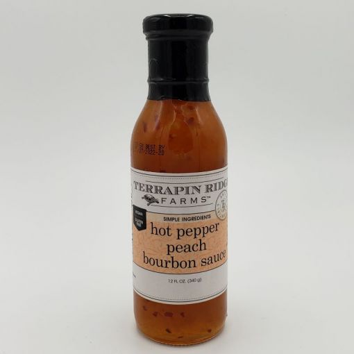 Hot Pepper Peach Bourbon Sauce