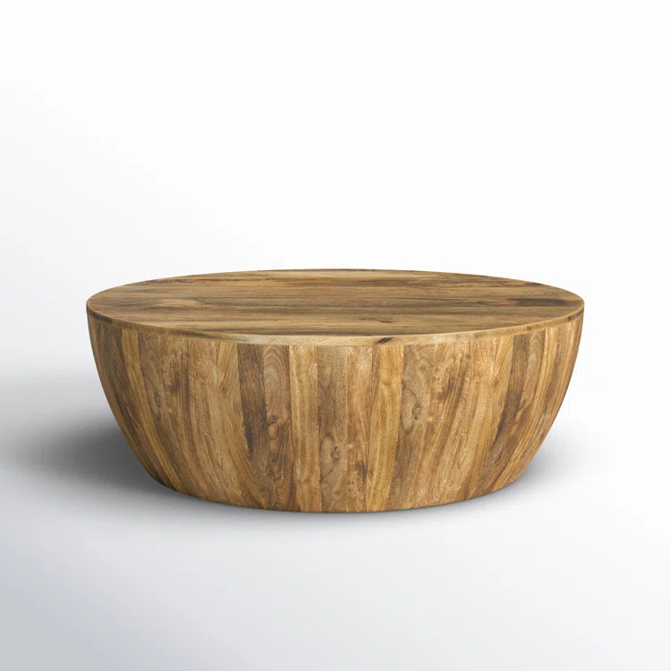 Mango Wood Drum Coffee Table