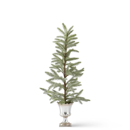 Spruce Tree In Silver Urn