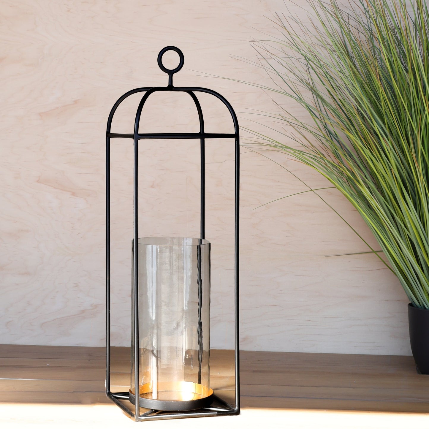 Black and Gold Tall Lantern