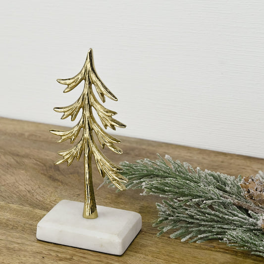 6.3 " Metal Tree on White Marbel Base