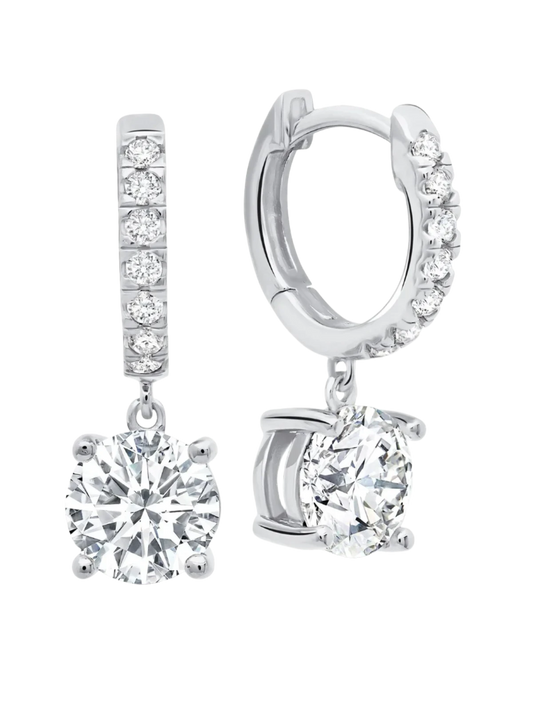 Cubic Zirconia Pavé Drop Earrings