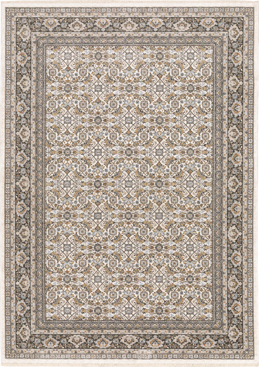 Charcoal/ Ivory Area Rug  5’3” x 7’6”  Rectangle