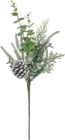 FLOCKED PINE FOLIAGE CONE PICK PX1062
