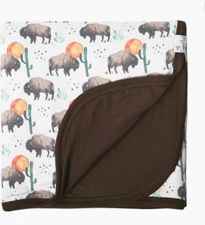 3 Layer Quilt Blanket- Bison